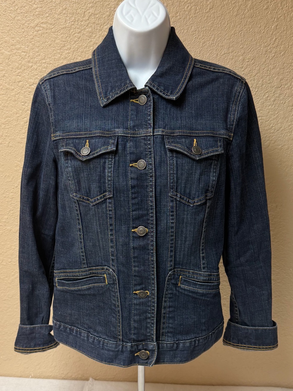 4/$20 Eddie Bauer Dark Blue Denim Jean Jacket